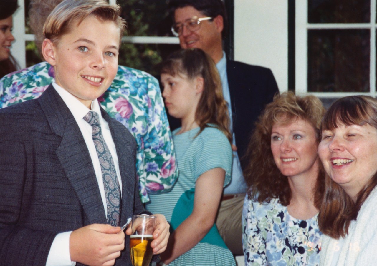 Dave at Jens Graduation from High School 6-17-91